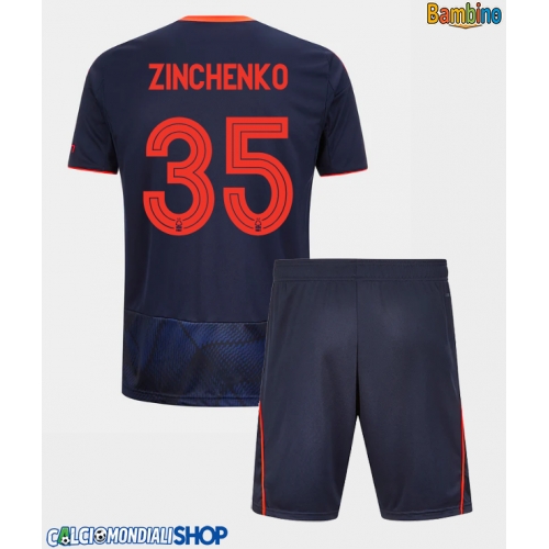 Maglie da calcio Nottingham Forest Oleksandr Zinchenko #35 Terza Maglia Bambino 2025-26 Manica Corta + Pantaloni corti)